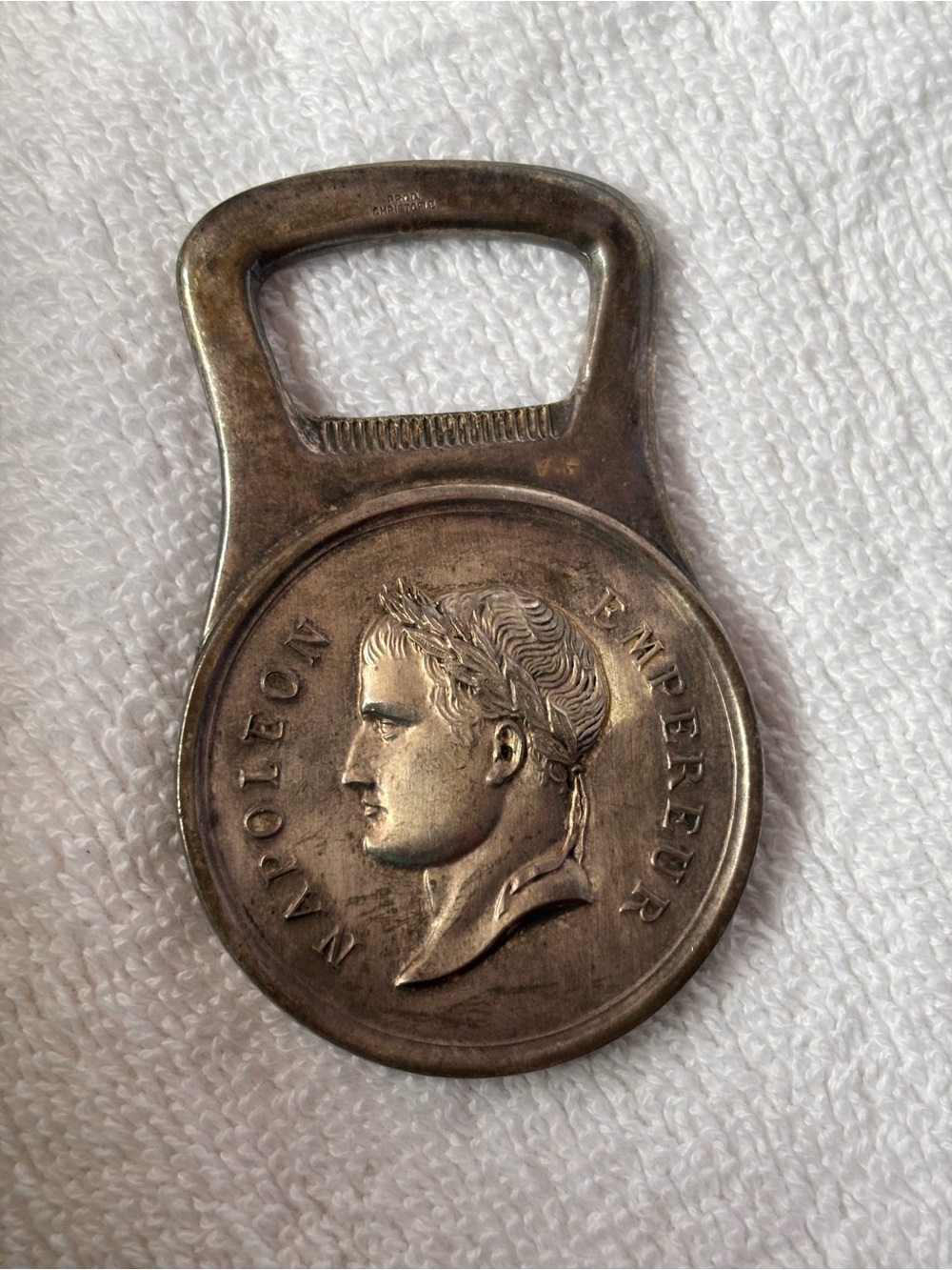 Mid 20th Century Christofle Silver Plated Napoleon Empereur Bottle Opener
